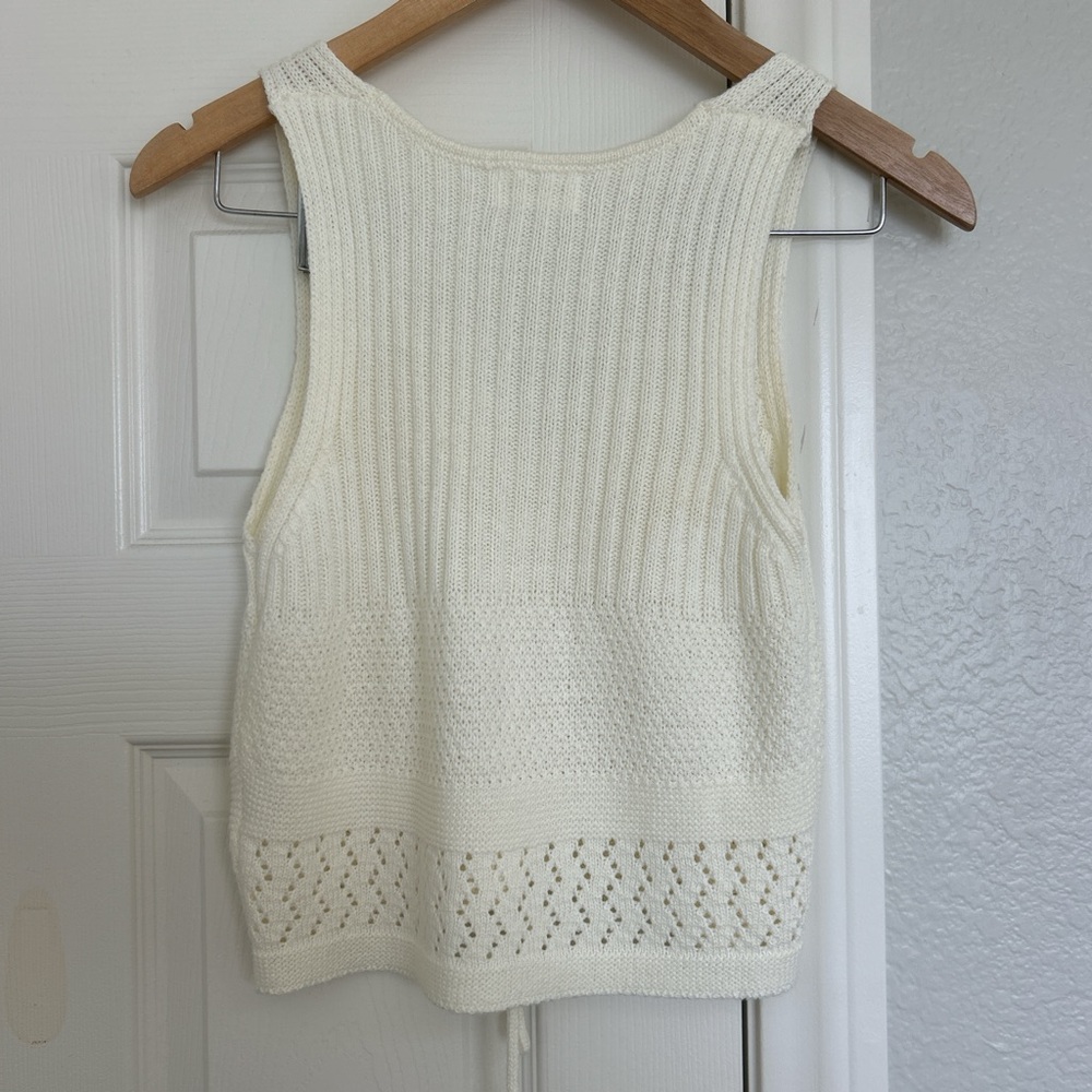 Superdown Ivory Ribbed Sweater - image 2